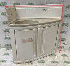 Caravan corner vanity sink