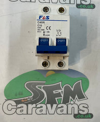 F&S 10amp Twin Pole MCB