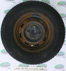 Steel wheel & tyre; 165 R13, 4 Stud