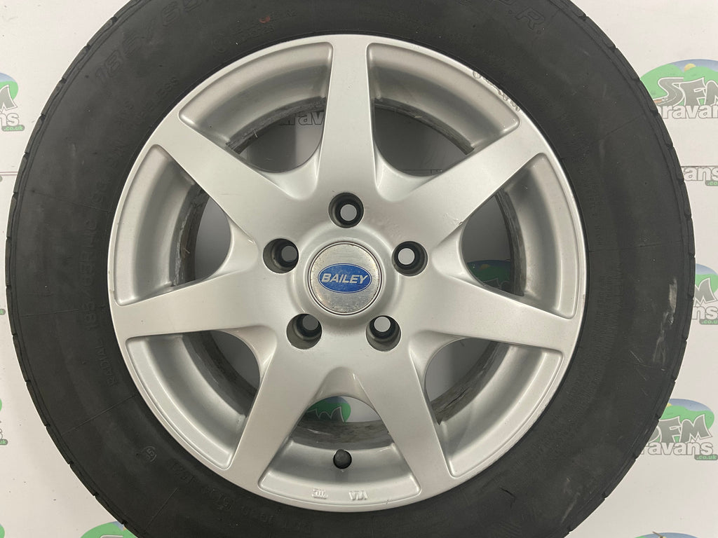 Bailey alloy wheel; 14", 5 stud SFM Caravans