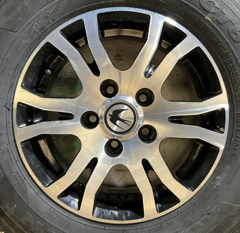 Swift group alloy wheel; 14", 5 stud SFM Caravans