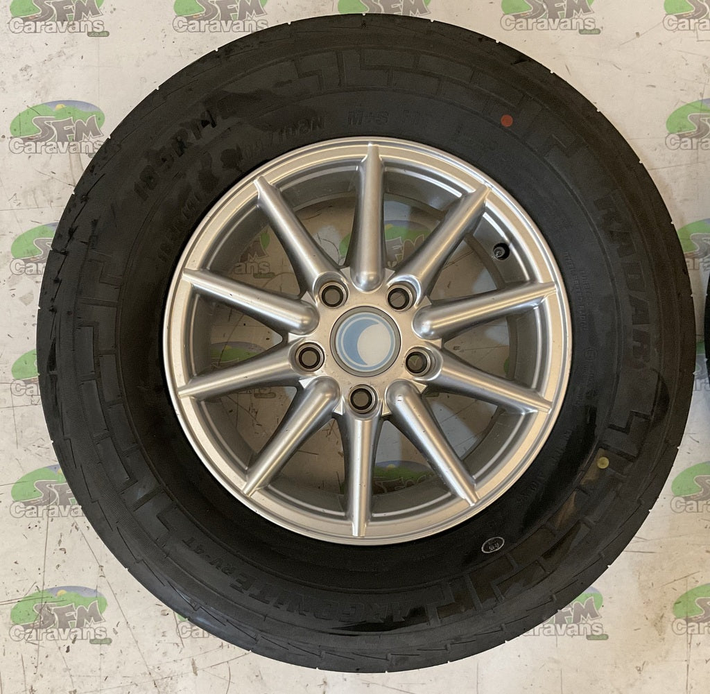 Lunar alloy wheels; 14