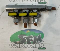 Three Way Gas Manifold