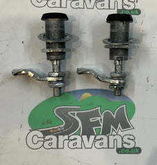 Gas locker door compression locks