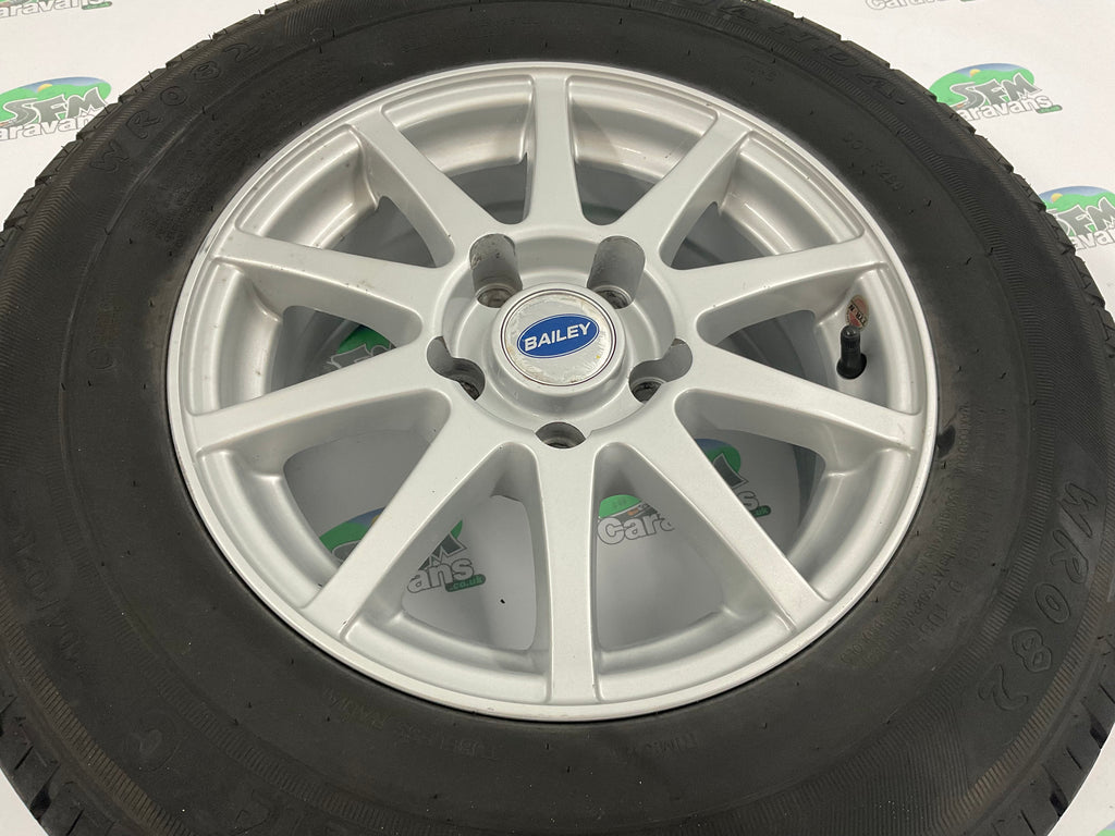 Bailey alloy wheel; 14", 5 stud SFM Caravans