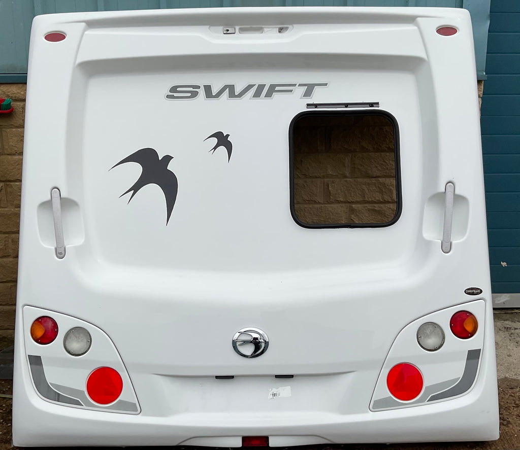 Swift Caravan Rear Swift rear panel | SFM Caravans