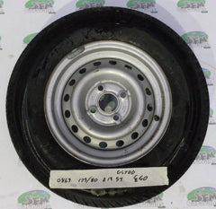 Steel wheel & tyre; 175/80 R13, 4 Stud
